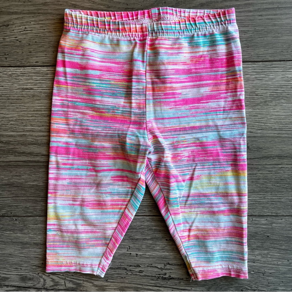 Carter’s Toddler Girl Striped Multi Rainbow Colored Leggings 24 Months